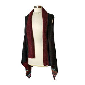 Womens OS Aztec Open Front Cardigan Southwestern Boho Knit Vest Western